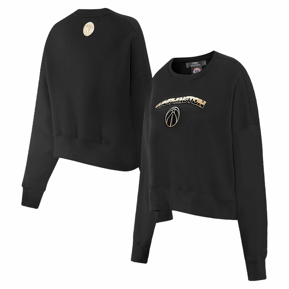 Washington Wizards Pro Standard Women's Glam Cropped Pullover Sweatshirt - Black cheap