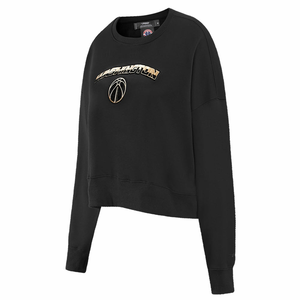 Washington Wizards Pro Standard Women's Glam Cropped Pullover Sweatshirt - Black cheap