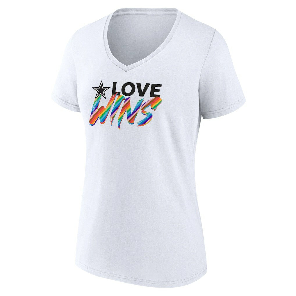 Women's Love Wins V-Neck T-Shirt - Dallas Cowboys T-shirts