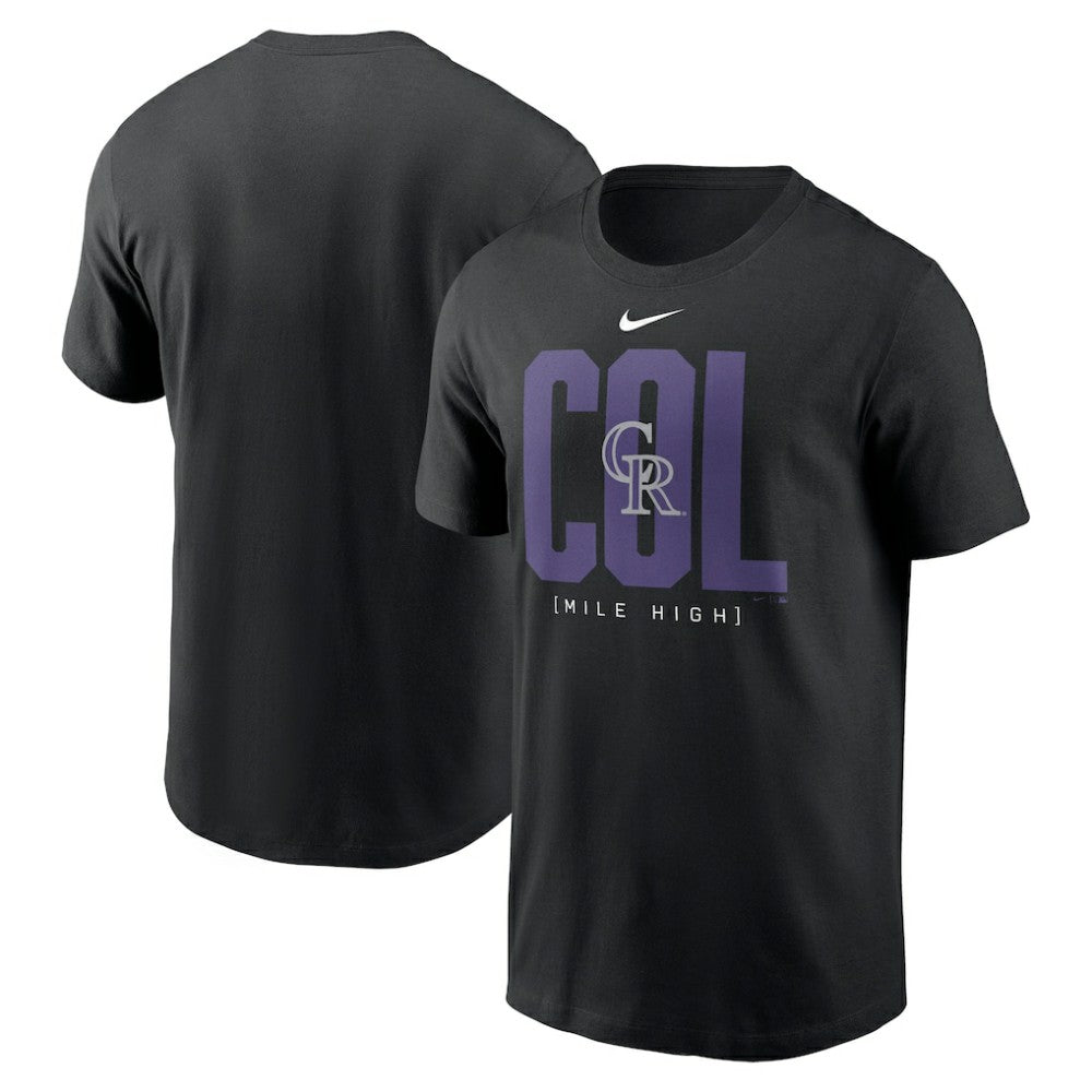 Black Colorado Rockies Nike Scoreboard T-Shirt