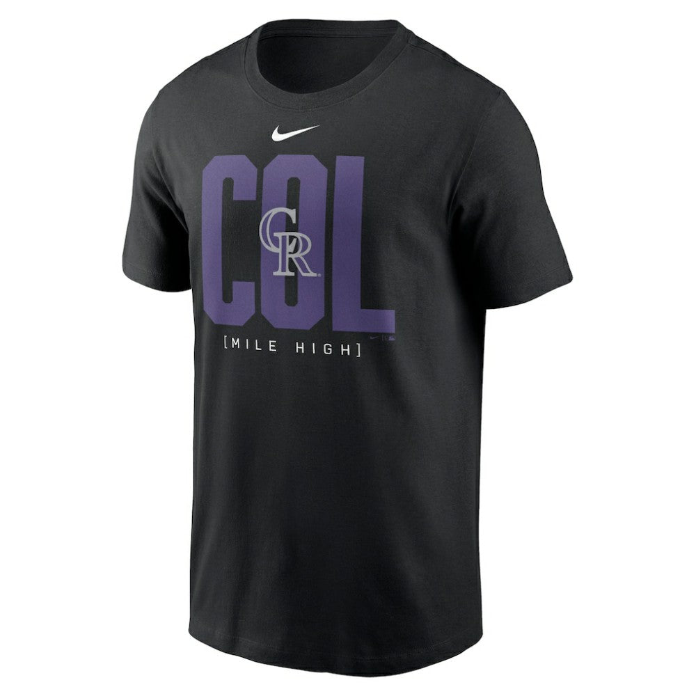 Black Colorado Rockies Nike Scoreboard T-Shirt