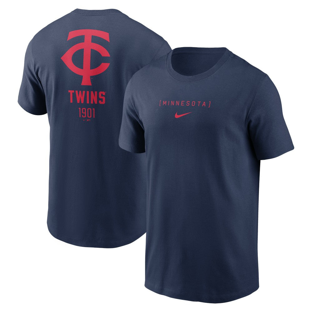 Navy Minnesota Twins Nike Large Logo Back Stack T-Shirt