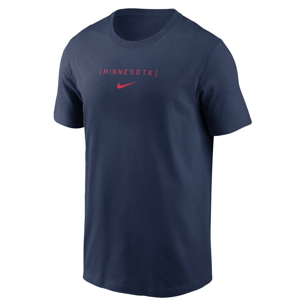 Navy Minnesota Twins Nike Large Logo Back Stack T-Shirt