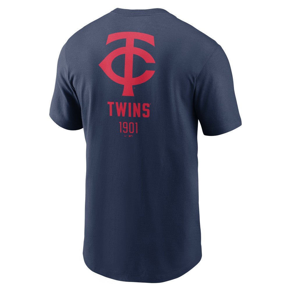 Navy Minnesota Twins Nike Large Logo Back Stack T-Shirt