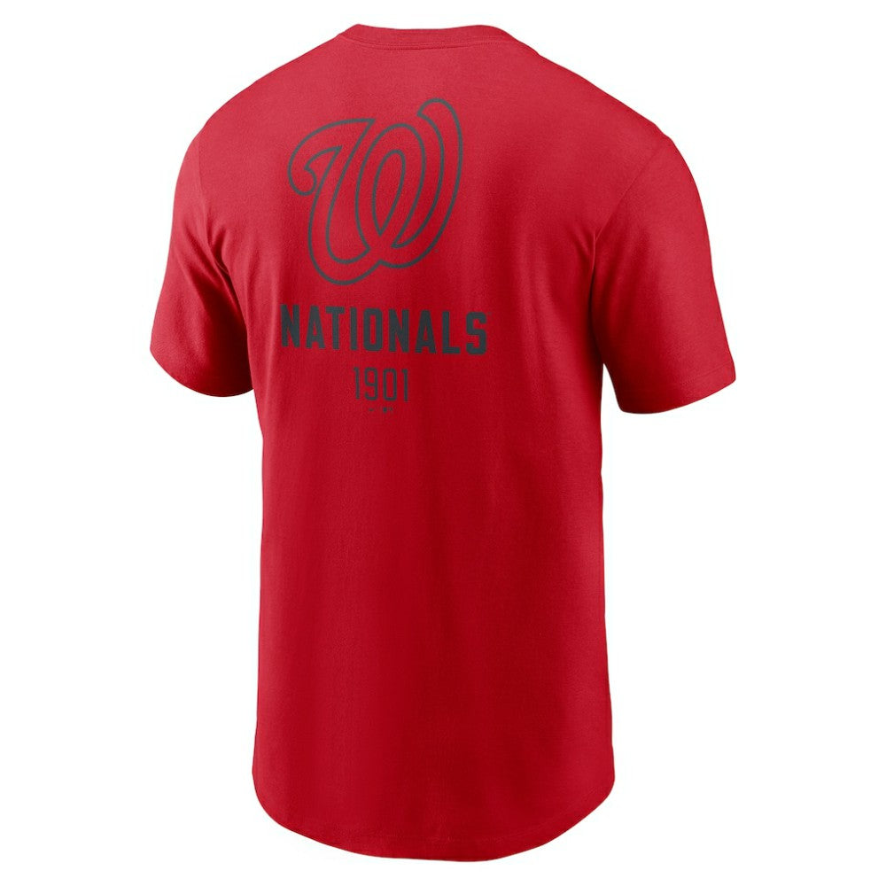 Red Washington Nationals Nike Large Logo Back Stack T-Shirt