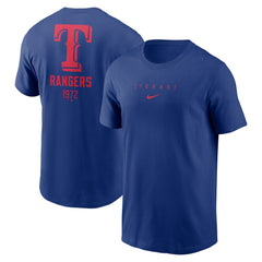 Royal Texas Rangers Nike Large Logo Back Stack T-Shirt