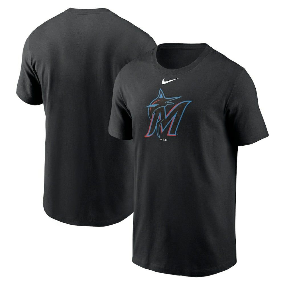 Black Miami Marlins Nike Fuse Large Logo T-Shirt