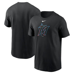Black Miami Marlins Nike Fuse Large Logo T-Shirt