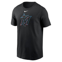 Black Miami Marlins Nike Fuse Large Logo T-Shirt