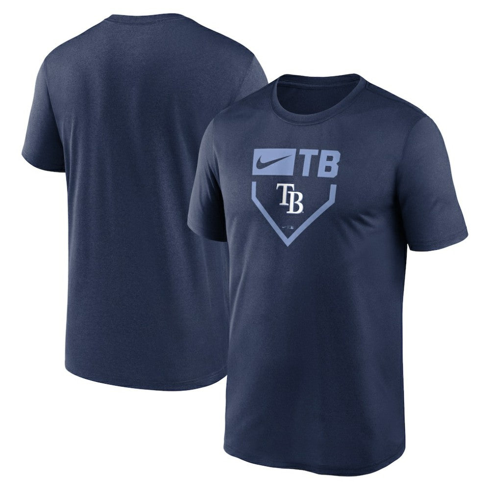 Navy Tampa Bay Rays Nike Home Plate Icon Legend Performance T-Shirt