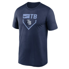 Navy Tampa Bay Rays Nike Home Plate Icon Legend Performance T-Shirt