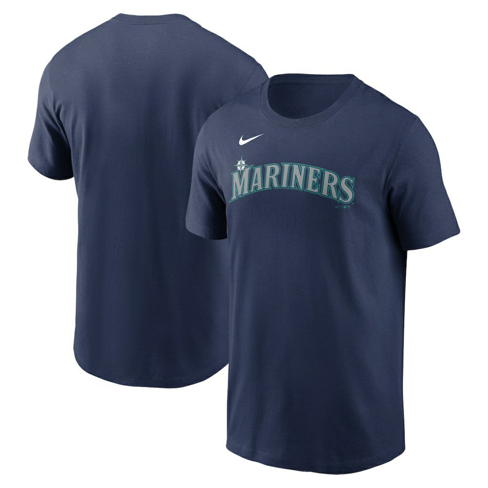Navy Seattle Mariners Nike Fuse Wordmark T-Shirt