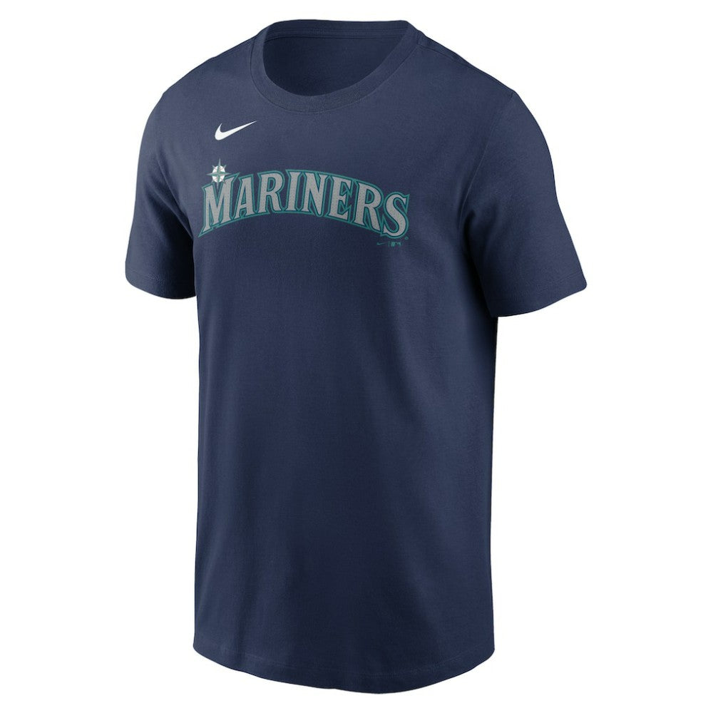 Navy Seattle Mariners Nike Fuse Wordmark T-Shirt