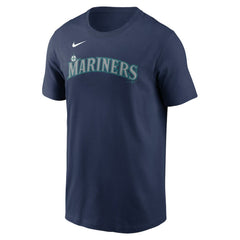 Navy Seattle Mariners Nike Fuse Wordmark T-Shirt