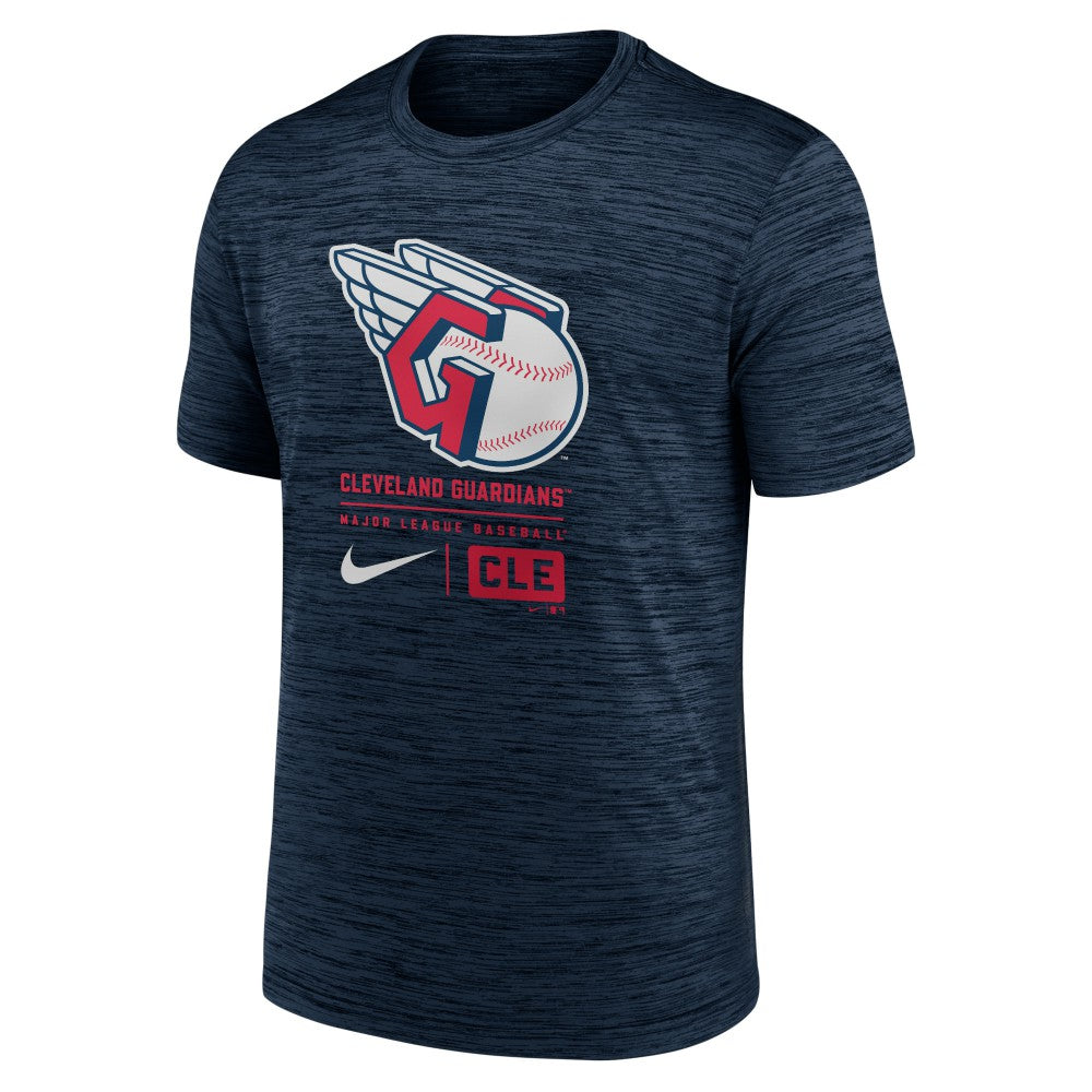Navy Cleveland Guardians Nike Large Logo Velocity T-Shirt