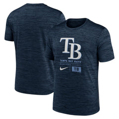 Navy Tampa Bay Rays Nike Large Logo Velocity T-Shirt