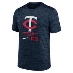 Navy Minnesota Twins Nike Large Logo Velocity T-Shirt