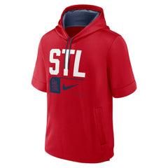 Red St. Louis Cardinals Nike Tri Code Lockup Short Sleeve Pullover Hoodie