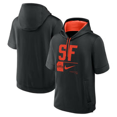 Black San Francisco Giants Nike Tri Code Lockup Short Sleeve Pullover Hoodie