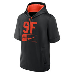 Black San Francisco Giants Nike Tri Code Lockup Short Sleeve Pullover Hoodie
