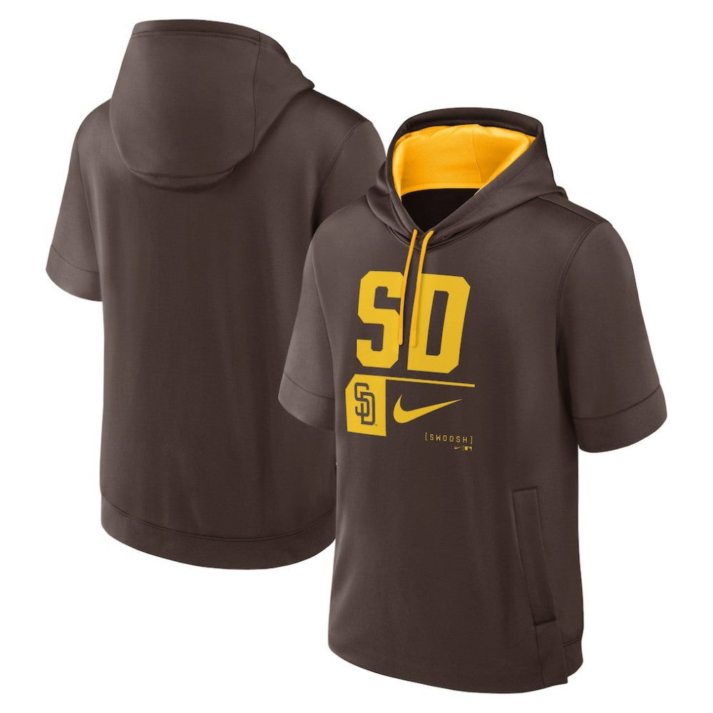 Brown San Diego Padres Nike Tri Code Lockup Short Sleeve Pullover Hoodie