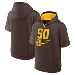Brown San Diego Padres Nike Tri Code Lockup Short Sleeve Pullover Hoodie