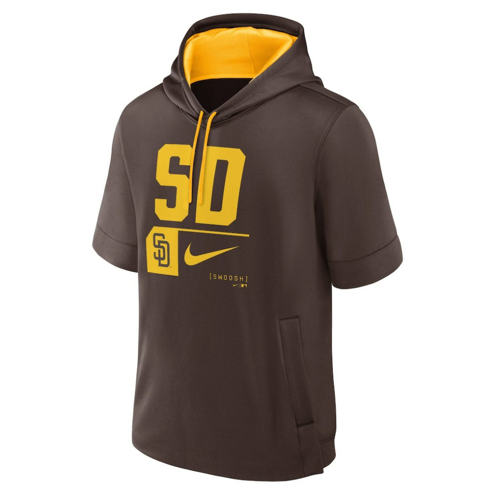 Brown San Diego Padres Nike Tri Code Lockup Short Sleeve Pullover Hoodie