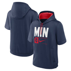 Navy Minnesota Twins Nike Tri Code Lockup Short Sleeve Pullover Hoodie