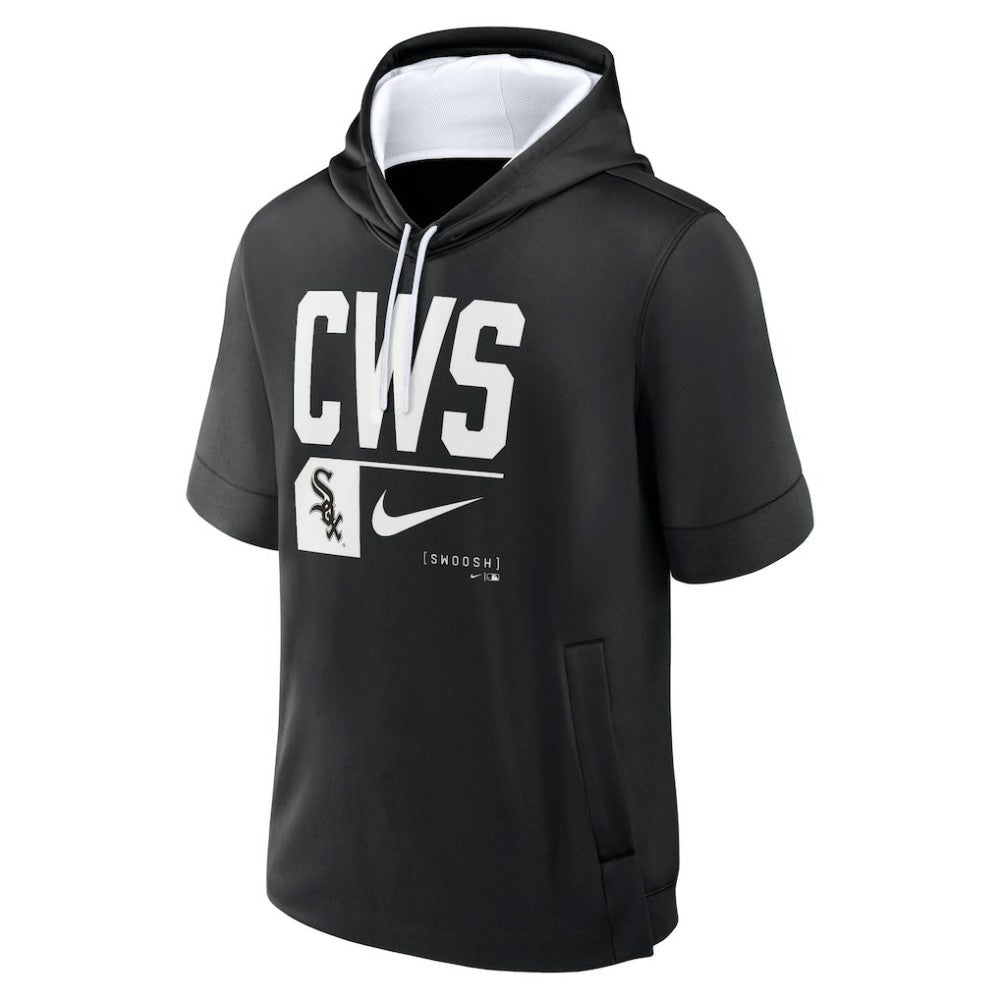 Black Chicago White Sox Nike Tri Code Lockup Short Sleeve Pullover Hoodie