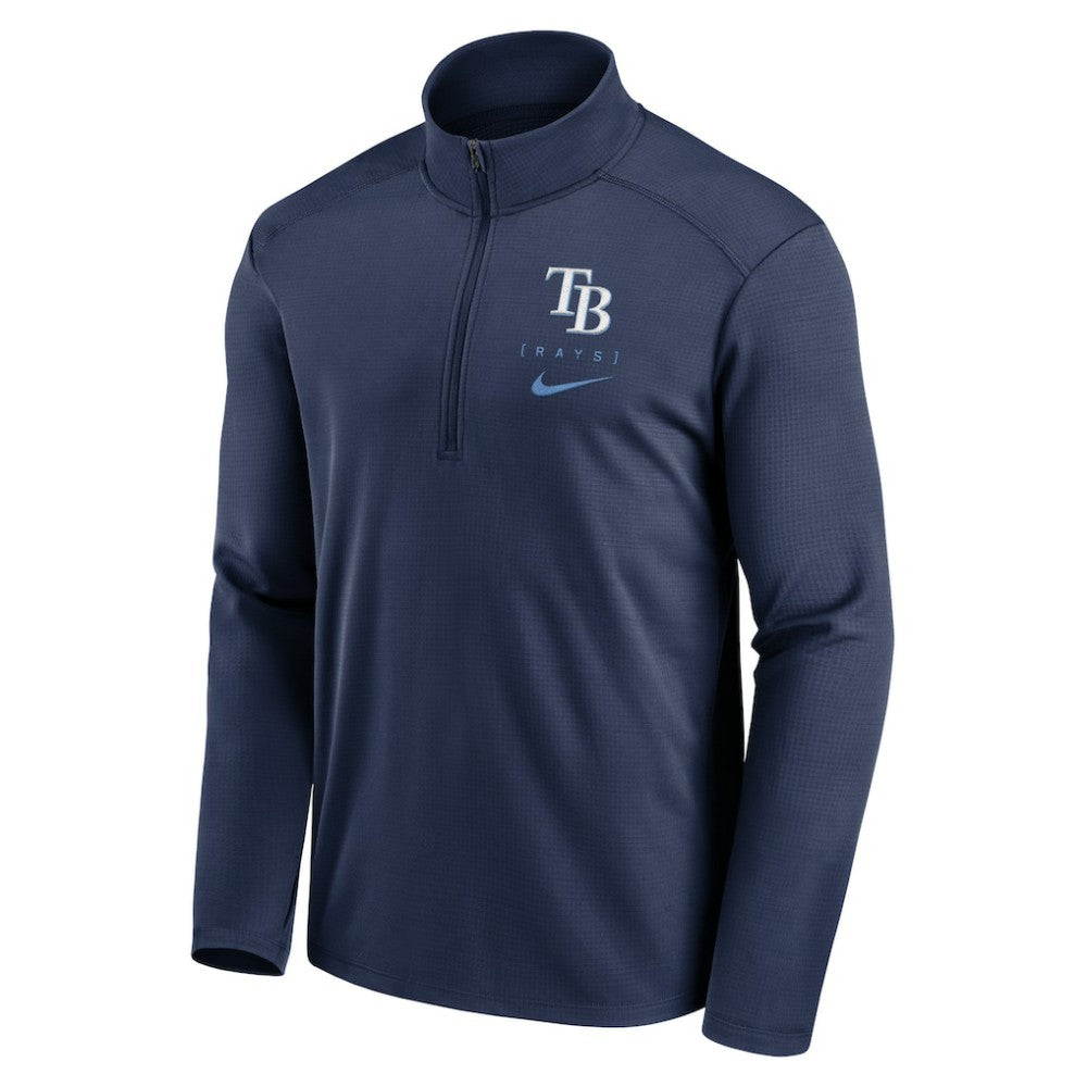 Navy Tampa Bay Rays Nike Franchise Logo Pacer Performance Half-Zip Top