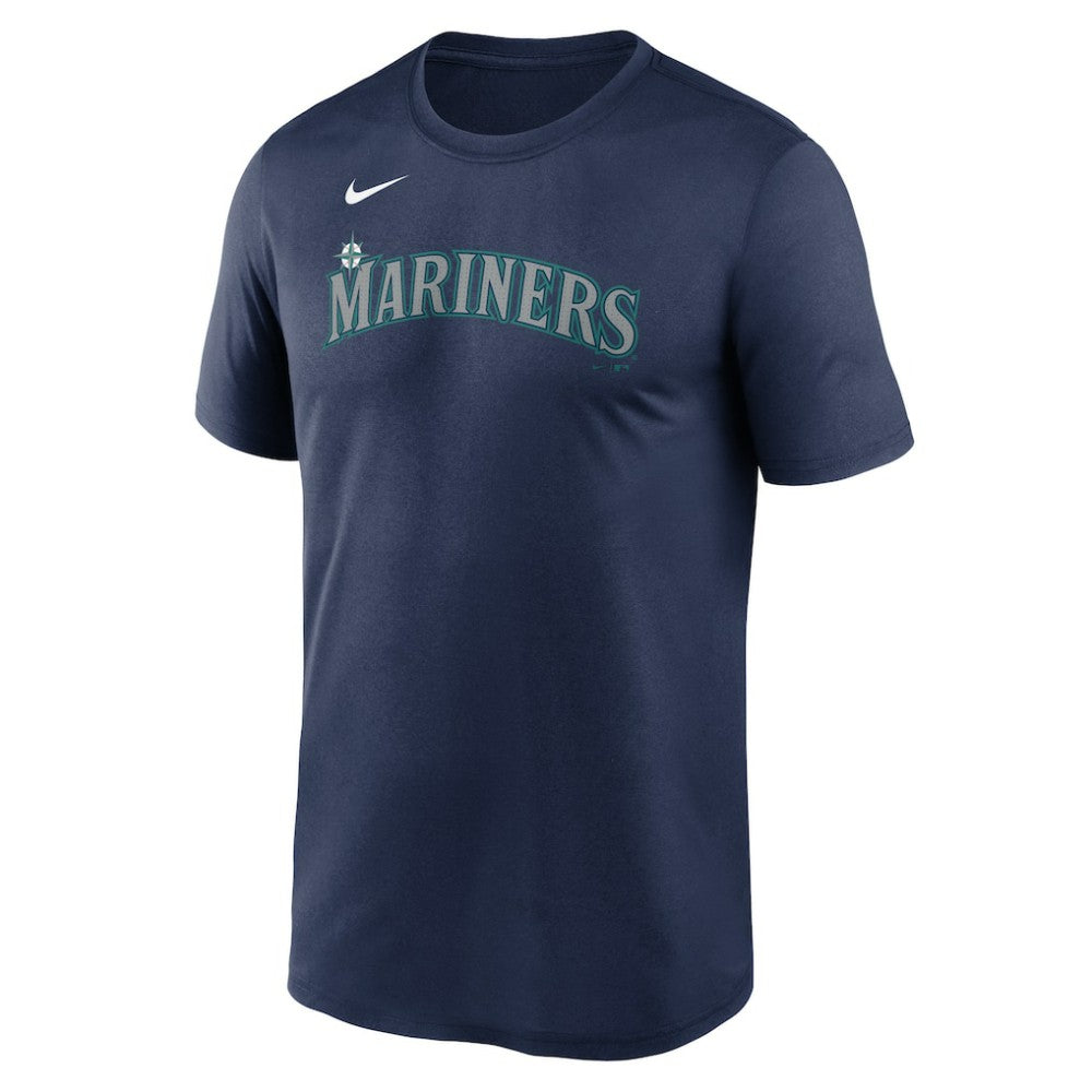 Navy Seattle Mariners Nike Legend Fuse Wordmark T-Shirt
