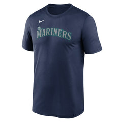 Navy Seattle Mariners Nike Legend Fuse Wordmark T-Shirt