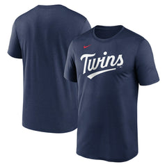 Navy Minnesota Twins Nike Legend Fuse Wordmark T-Shirt