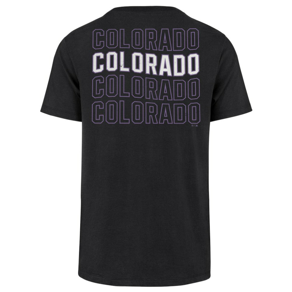 Black Colorado Rockies '47 Hang Back Franklin T-Shirt