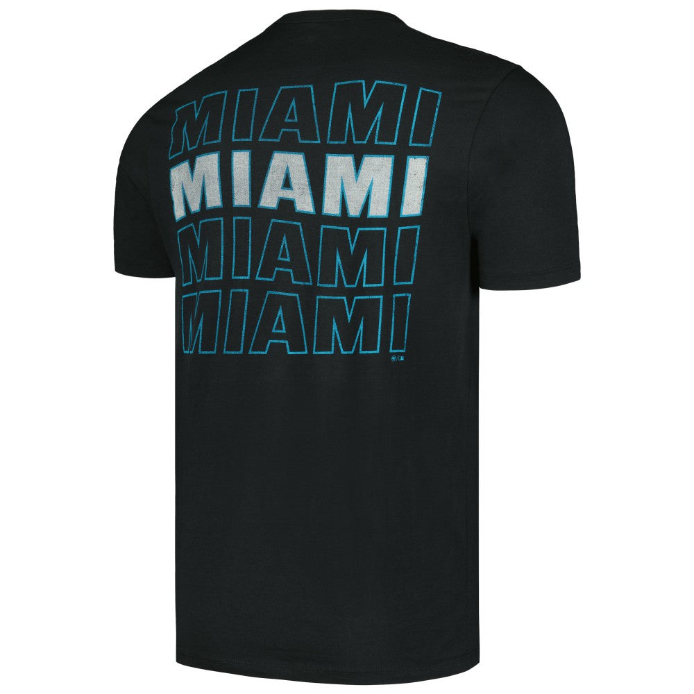 Black Miami Marlins '47 Hang Back Franklin T-Shirt