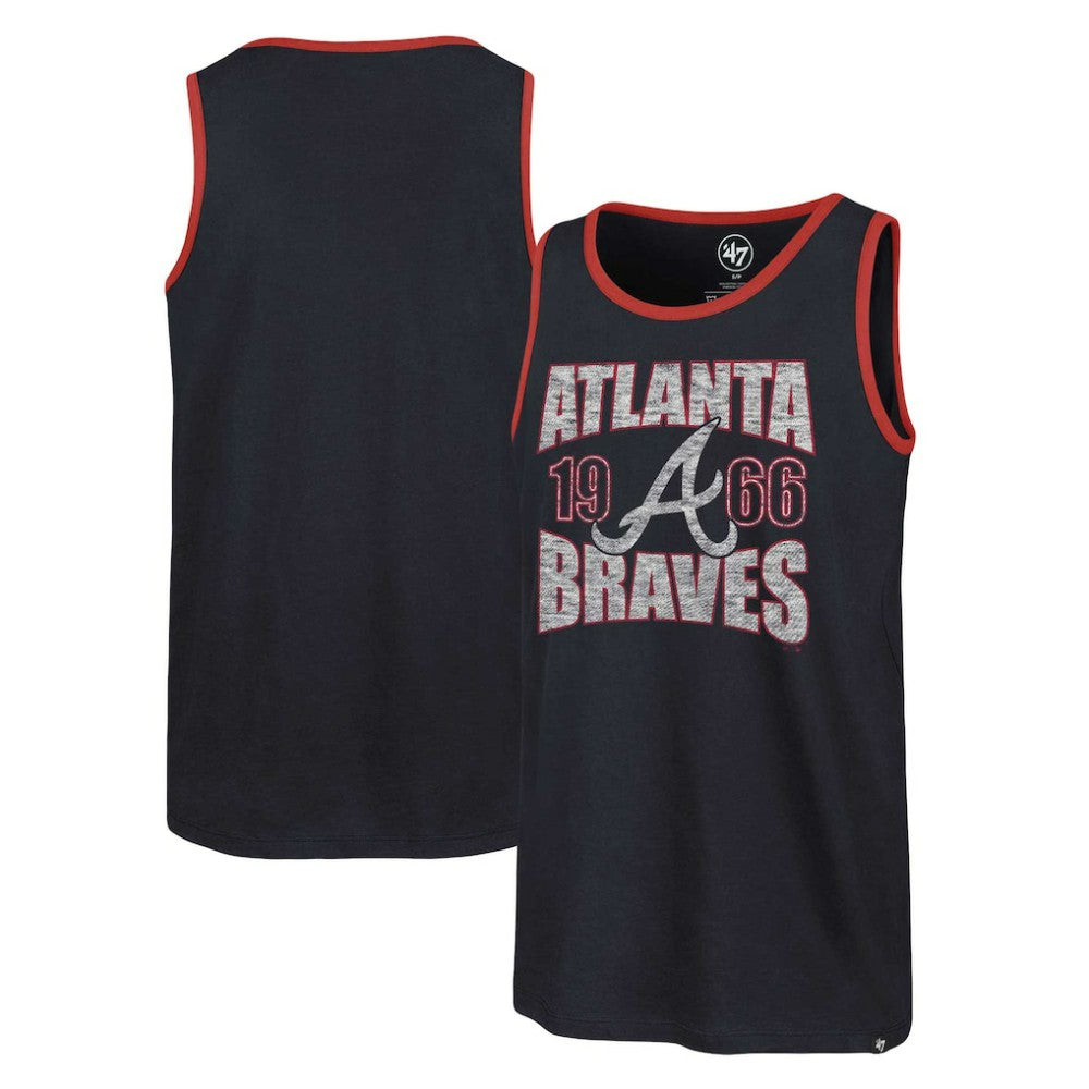 Navy Atlanta Braves '47 Upload Franklin Tank Top