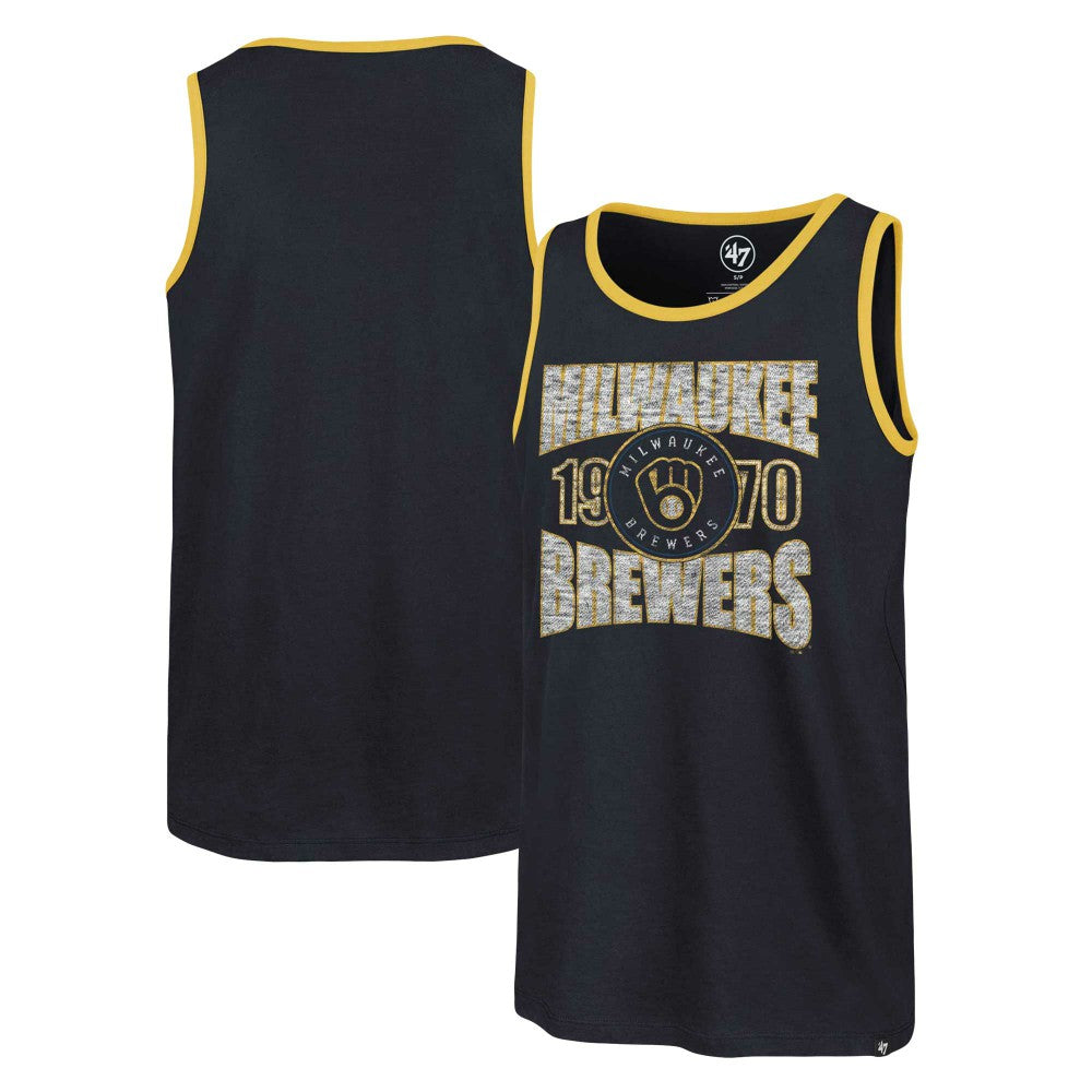 Navy Milwaukee Brewers '47 Upload Franklin Tank Top