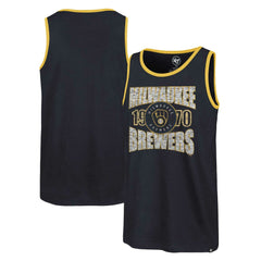 Navy Milwaukee Brewers '47 Upload Franklin Tank Top