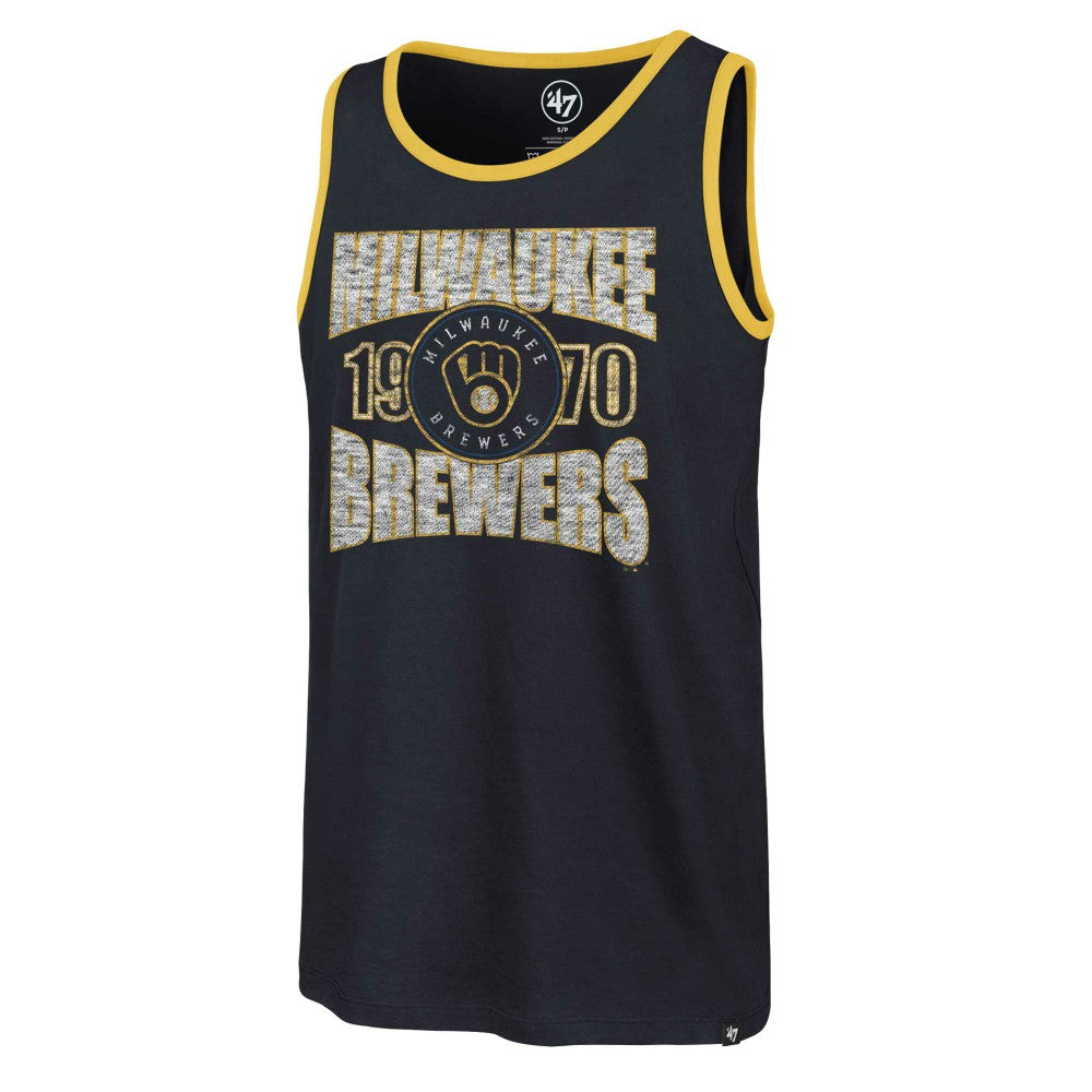 Navy Milwaukee Brewers '47 Upload Franklin Tank Top