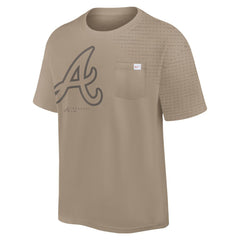 Khaki Atlanta Braves Nike Statement Max90 Pocket T-Shirt