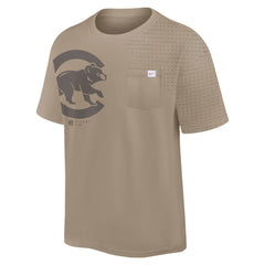 Khaki Chicago Cubs Nike Statement Max90 Pocket T-Shirt