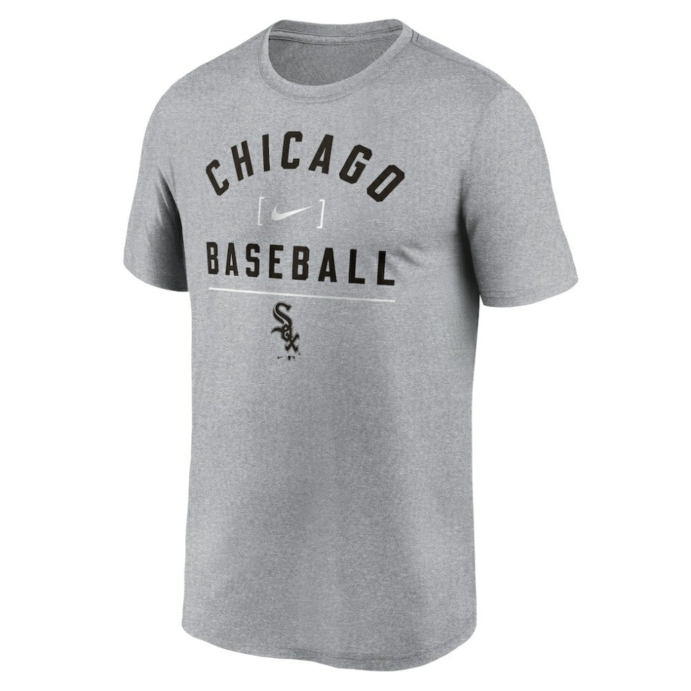 Heather Charcoal Chicago White Sox Nike Arch Baseball Stack Performance T-Shirt