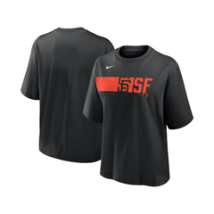 Black San Francisco Giants Nike Women's Knockout Boxy T-Shirt