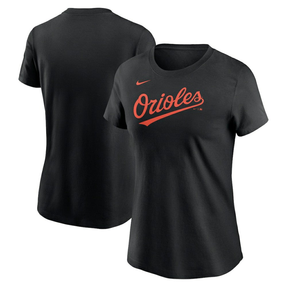 Black Baltimore Orioles Nike Women's Wordmark T-Shirt