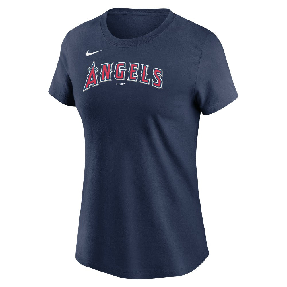 Navy Los Angeles Angels Nike Women's Wordmark T-Shirt