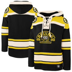 NHL Boston Bruins '47 100th Anniversary Superior Lacer Pullover Hoodie