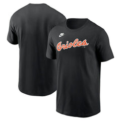 Black Baltimore Orioles Nike Cooperstown Collection Wordmark T-Shirt