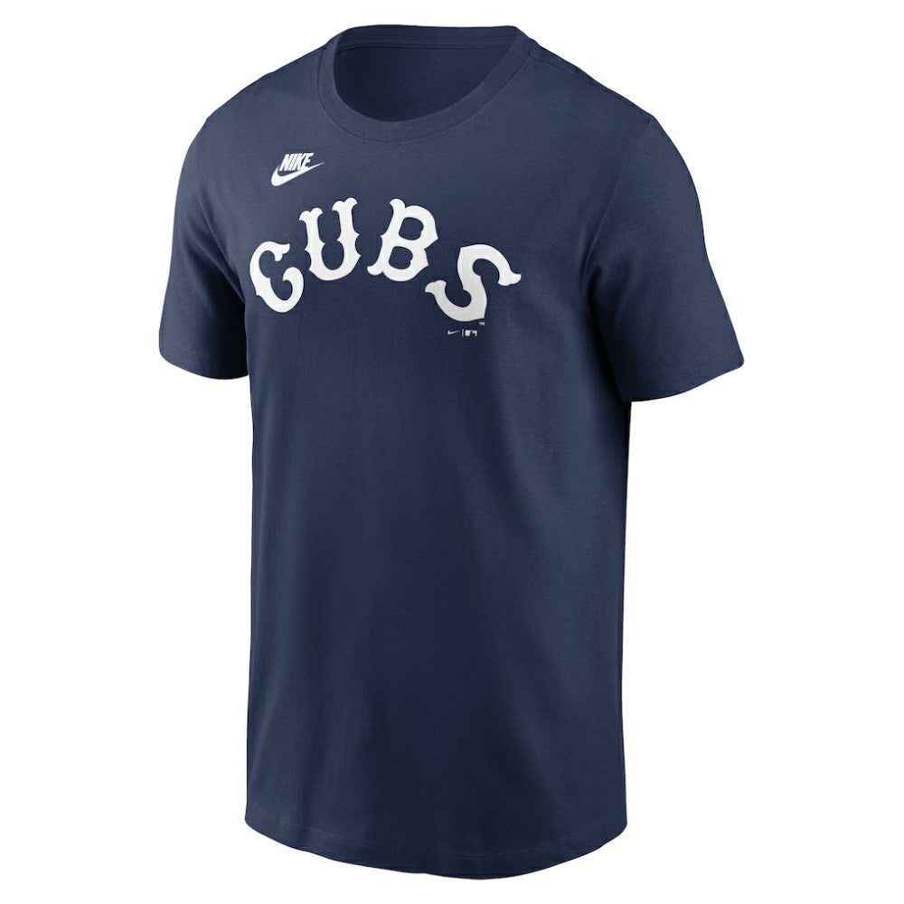 Navy Chicago Cubs Nike Cooperstown Collection Wordmark T-Shirt
