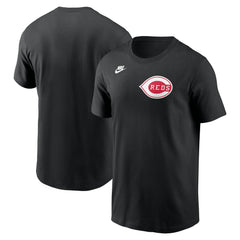 Black Cincinnati Reds Nike Cooperstown Collection Wordmark T-Shirt