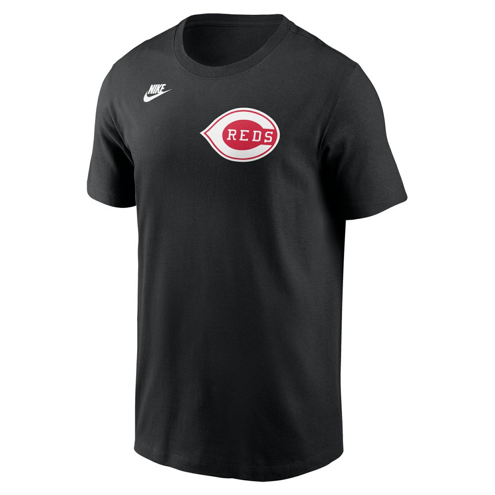 Black Cincinnati Reds Nike Cooperstown Collection Wordmark T-Shirt